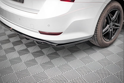 Diffusor Heckansatz passend für Skoda Octavia Mk4 schwarz Hochglanz