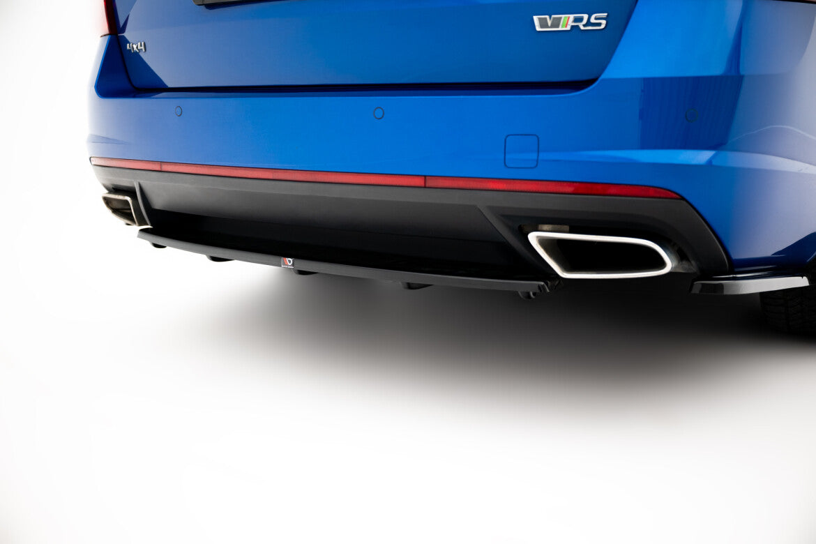 Diffusor Heckansatz passend für Skoda Octavia RS Mk3 / Mk3 FL Hatchback / Kombi schwarz Hochglanz