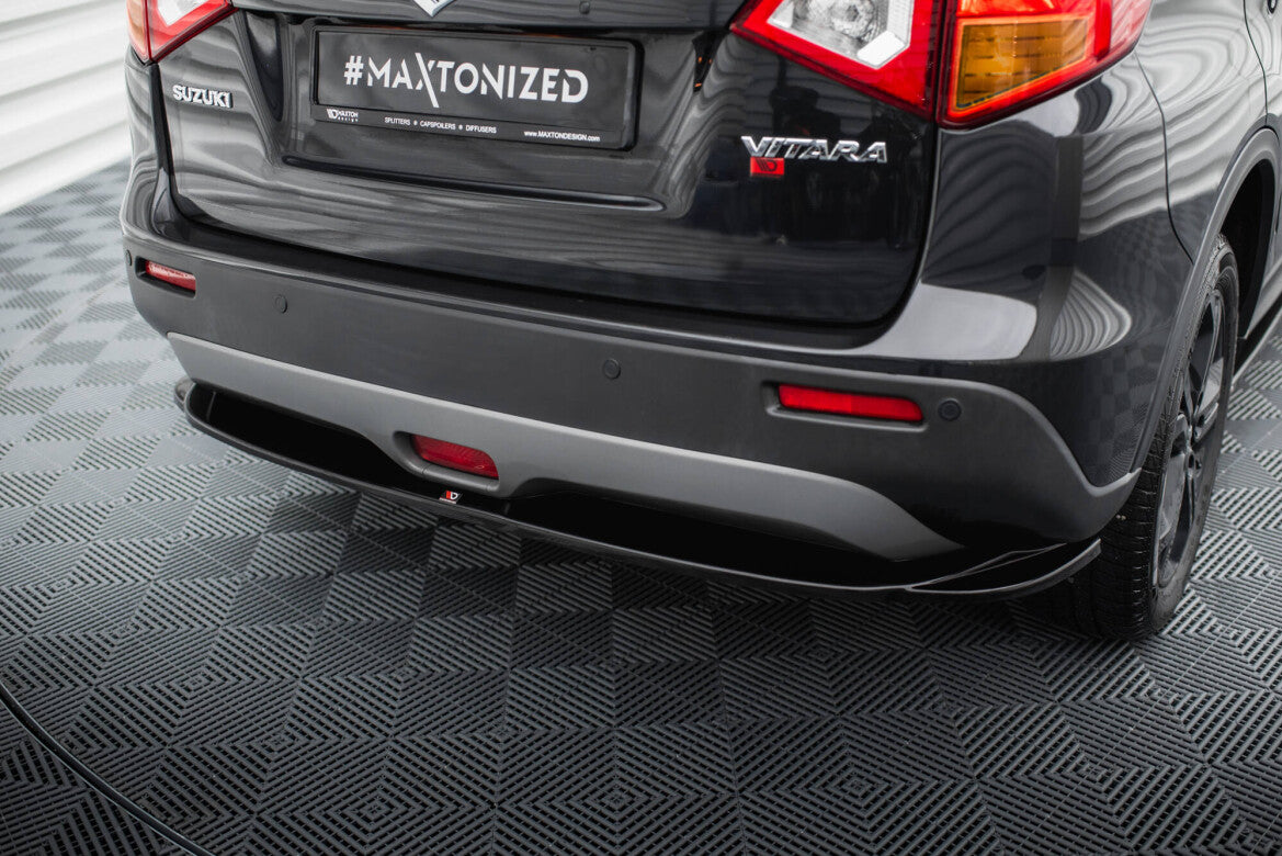 Diffusor Heckansatz passend für Suzuki Vitara S Mk2 schwarz Hochglanz