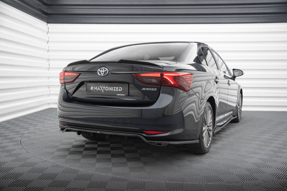 Diffusor Heckansatz passend für Toyota Avensis Limousine Mk3 FL schwarz Hochglanz