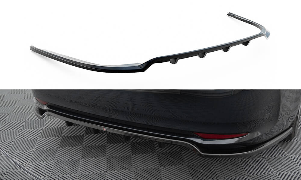 Diffusor Heckansatz passend für Toyota Avensis Limousine Mk3 FL schwarz Hochglanz