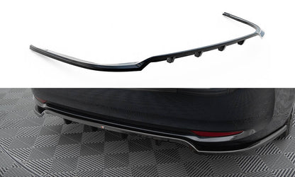 Diffusor Heckansatz passend für Toyota Avensis Limousine Mk3 FL schwarz Hochglanz