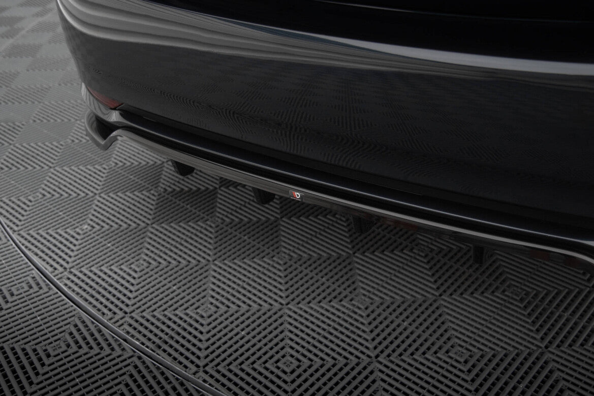 Diffusor Heckansatz passend für Toyota Avensis Limousine Mk3 FL schwarz Hochglanz