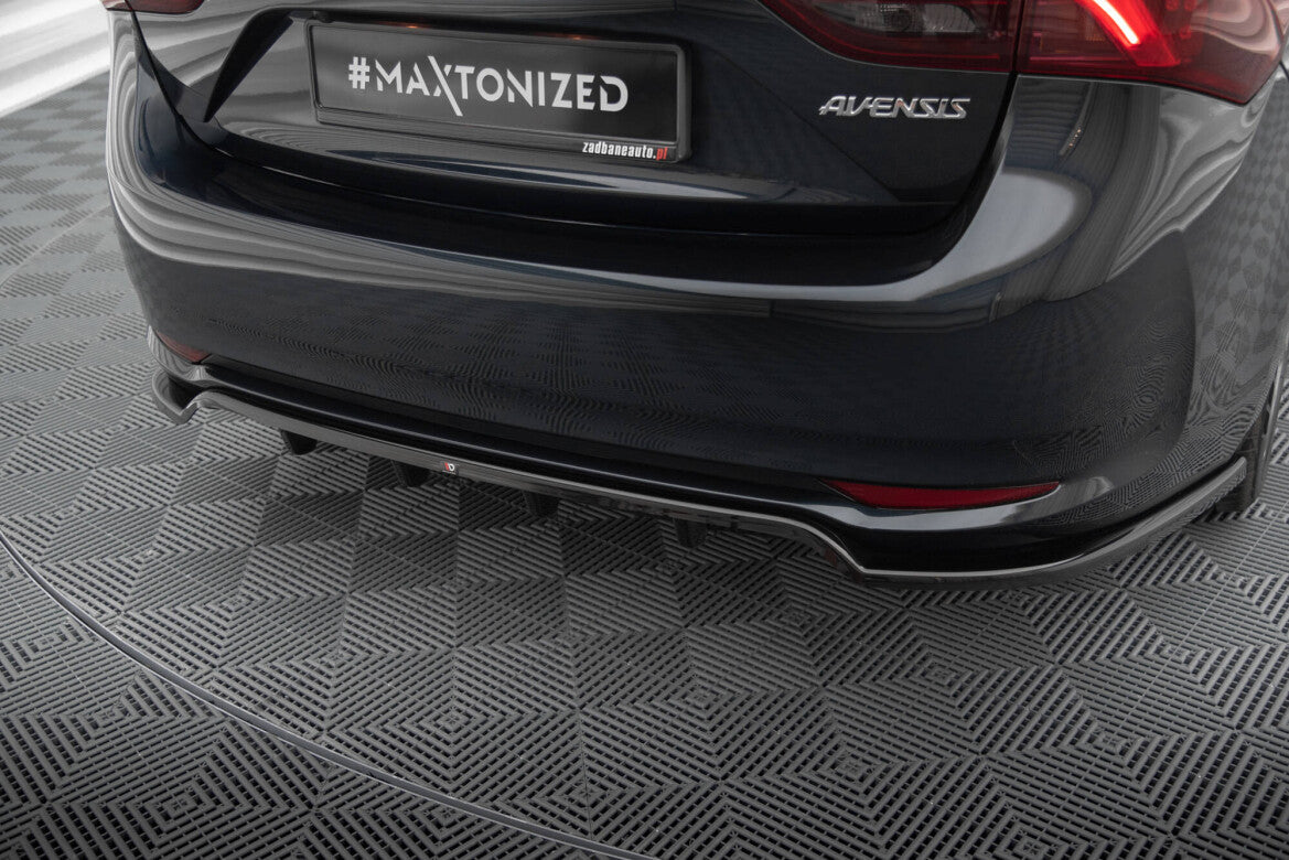 Diffusor Heckansatz passend für Toyota Avensis Limousine Mk3 FL schwarz Hochglanz