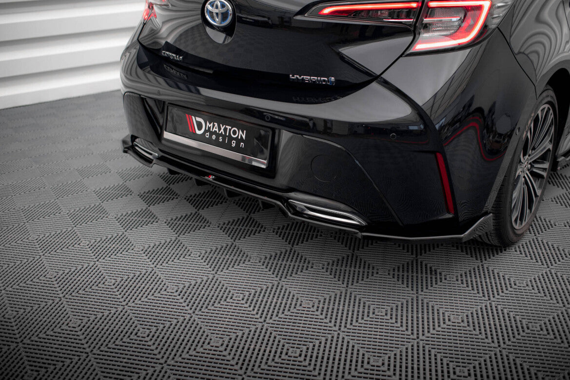 Diffusor Heckansatz passend für Toyota Corolla Hatchback Mk12 schwarz Hochglanz