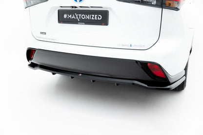 Diffusor Heckansatz passend für Toyota Highlander Mk4 schwarz Hochglanz