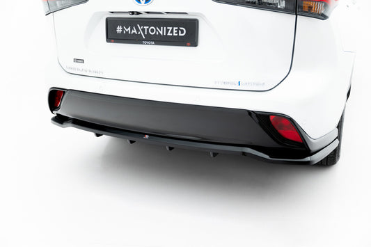 Diffusor Heckansatz passend für Toyota Highlander Mk4 schwarz Hochglanz