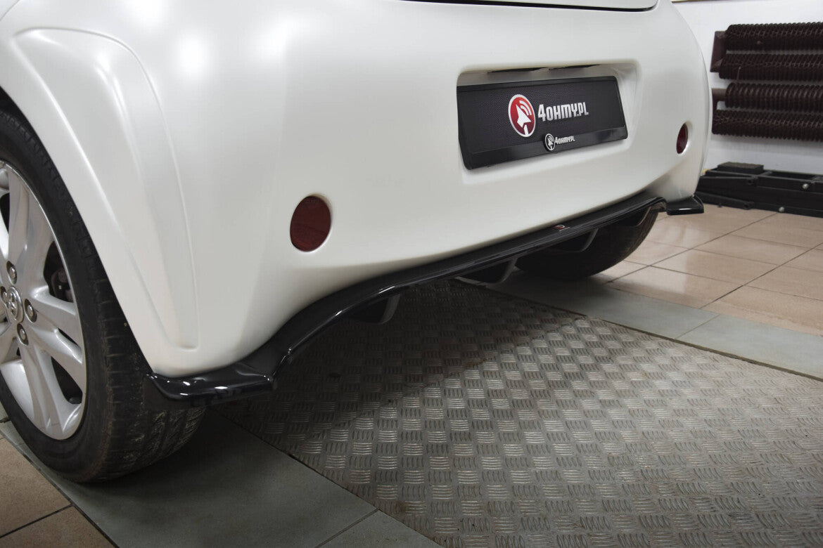 Diffusor Heckansatz passend für Toyota IQ schwarz Hochglanz