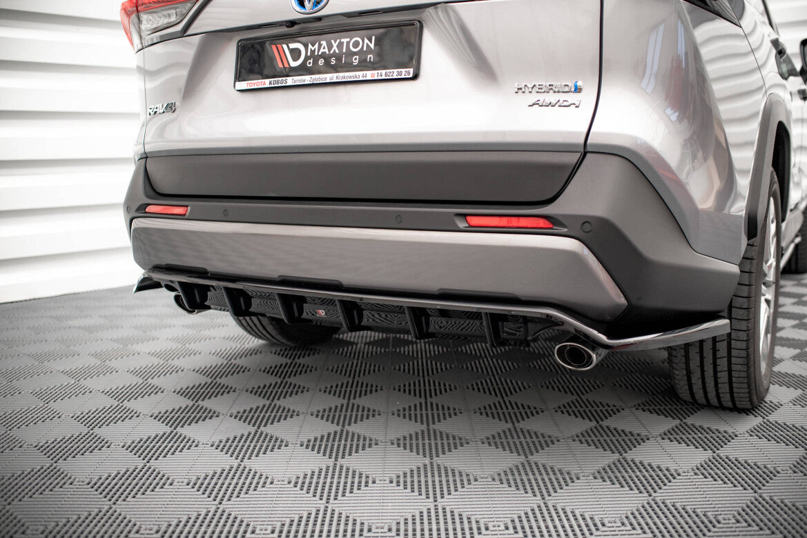 Diffusor Heckansatz passend für Toyota RAV4 Mk5 schwarz Hochglanz