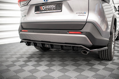 Diffusor Heckansatz passend für Toyota RAV4 Mk5 schwarz Hochglanz