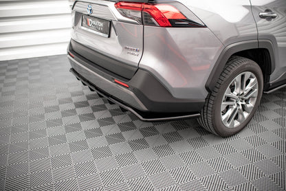 Diffusor Heckansatz passend für Toyota RAV4 Mk5 schwarz Hochglanz