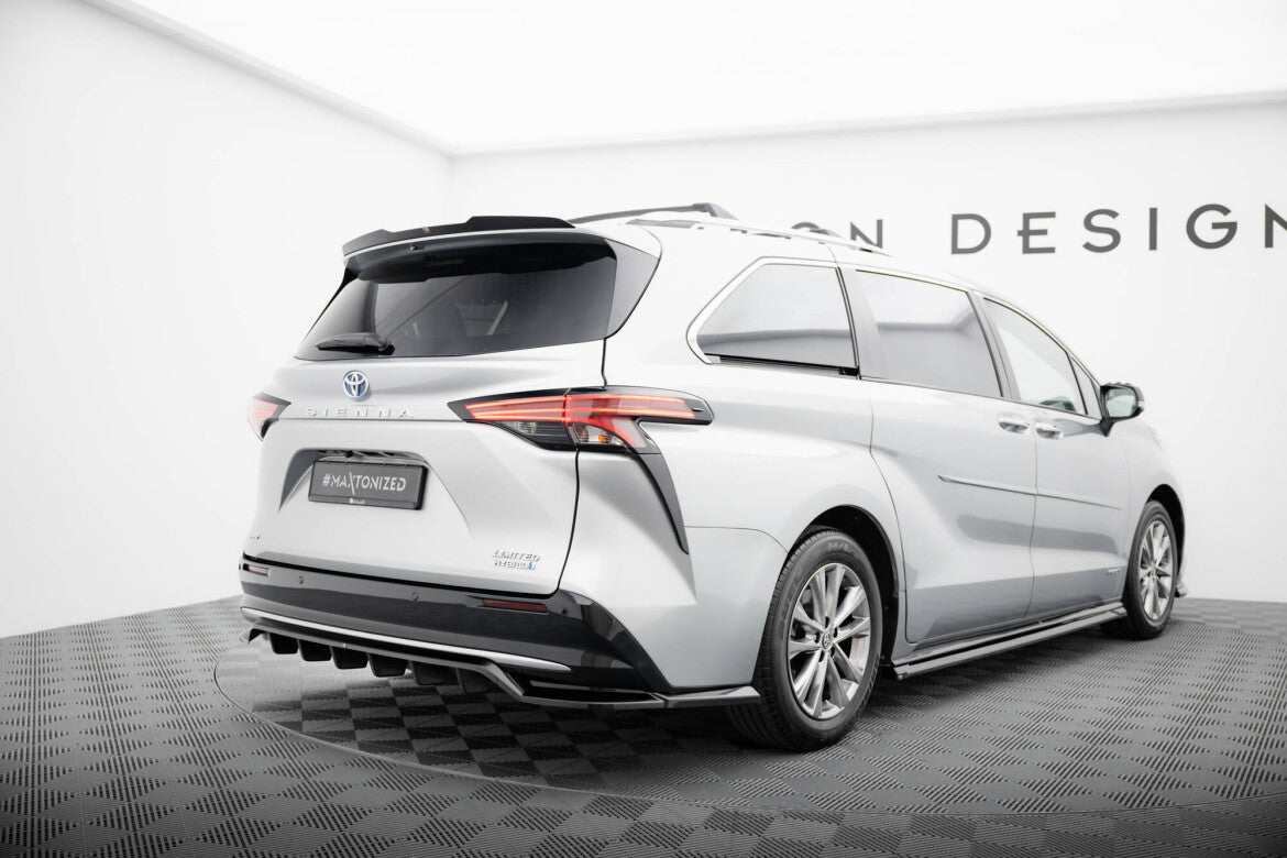 Diffusor Heckansatz passend für Toyota Sienna Mk4 schwarz Hochglanz