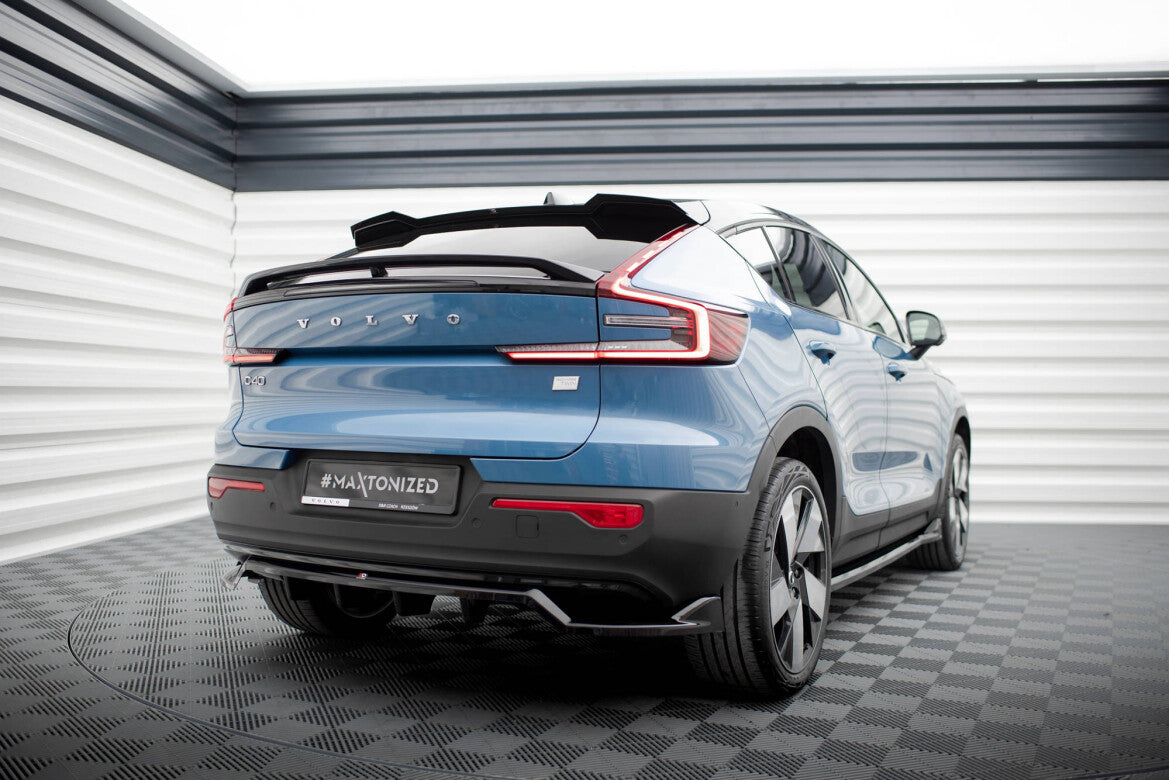 Diffusor Heckansatz passend für Volvo C40 Mk1 schwarz Hochglanz