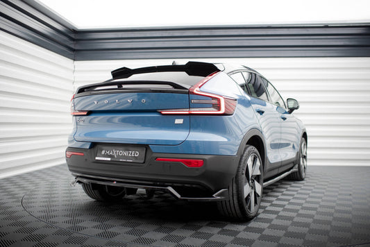 Diffusor Heckansatz passend für Volvo C40 Mk1 schwarz Hochglanz