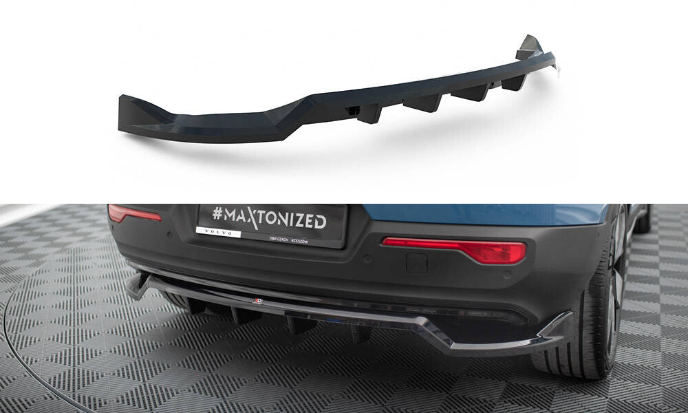 Diffusor Heckansatz passend für Volvo C40 Mk1 schwarz Hochglanz