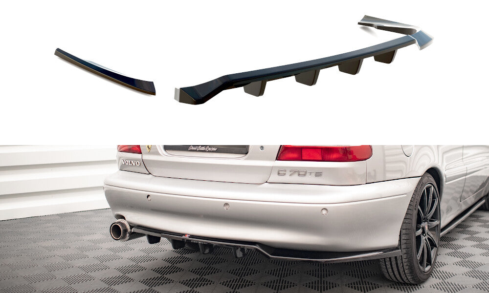 Diffusor Heckansatz passend für Volvo C70 Mk1 schwarz Hochglanz