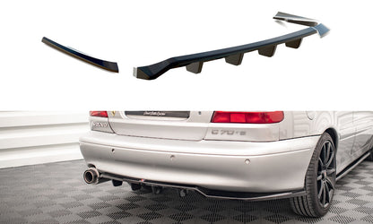 Diffusor Heckansatz passend für Volvo C70 Mk1 schwarz Hochglanz