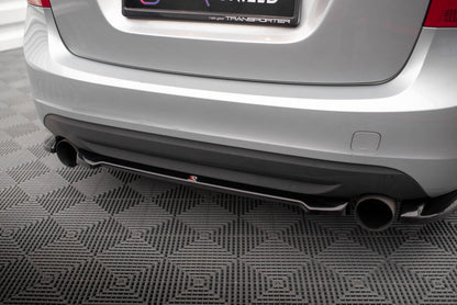 Diffusor Heckansatz passend für Volvo S60 R-Design Mk2 schwarz Hochglanz