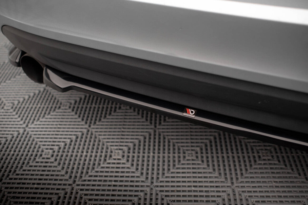 Diffusor Heckansatz passend für Volvo S60 R-Design Mk2 schwarz Hochglanz