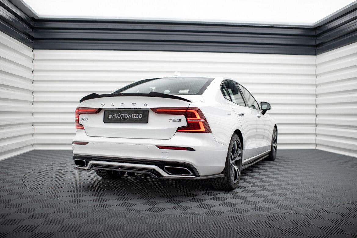 Diffusor Heckansatz passend für Volvo S60/V60 R-Design Mk3 schwarz Hochglanz