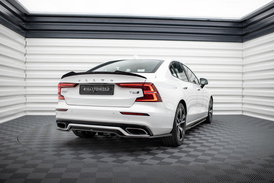 Diffusor Heckansatz passend für Volvo S60/V60 R-Design Mk3 schwarz Hochglanz