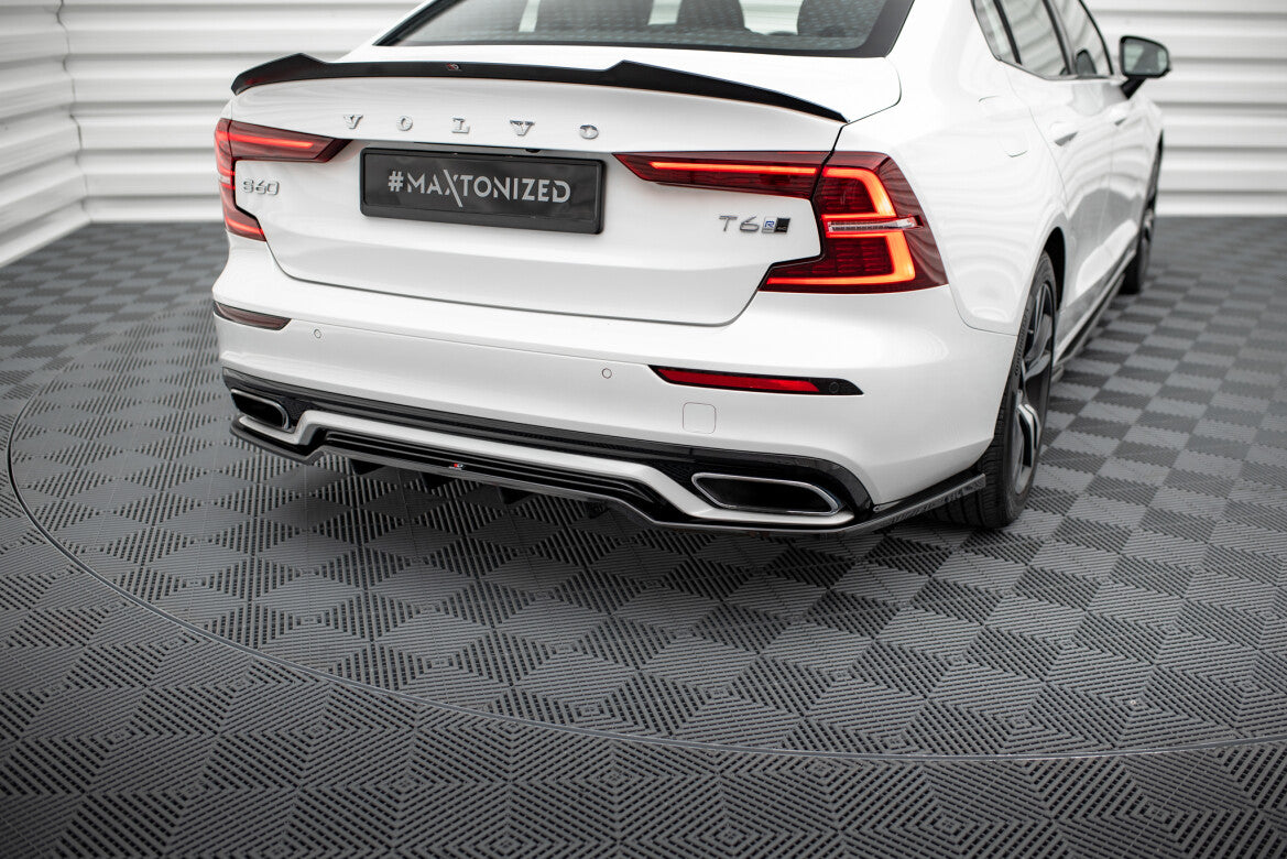 Diffusor Heckansatz passend für Volvo S60/V60 R-Design Mk3 schwarz Hochglanz