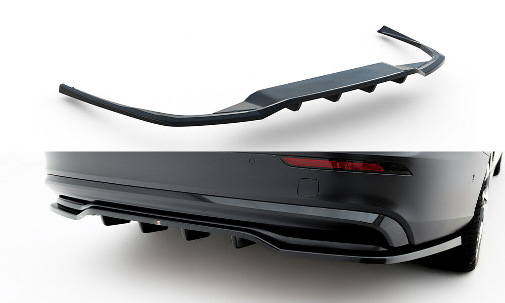 Diffusor Heckansatz passend für Volvo S60/V60 R-Design Mk3 schwarz Hochglanz