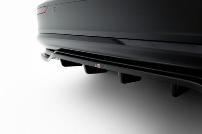 Diffusor Heckansatz passend für Volvo S60/V60 R-Design Mk3 schwarz Hochglanz