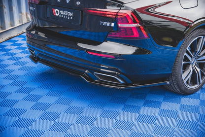 Diffusor Heckansatz passend für Volvo S60/V60 R-Design Mk3 schwarz Hochglanz