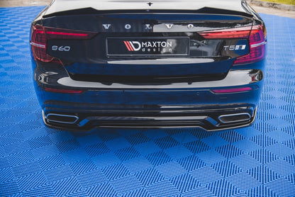 Diffusor Heckansatz passend für Volvo S60/V60 R-Design Mk3 schwarz Hochglanz