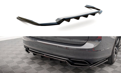 Diffusor Heckansatz passend für Volvo V90 / S90 R-Design Mk2 schwarz Hochglanz