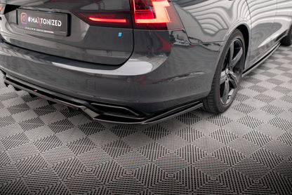 Diffusor Heckansatz passend für Volvo V90 / S90 R-Design Mk2 schwarz Hochglanz