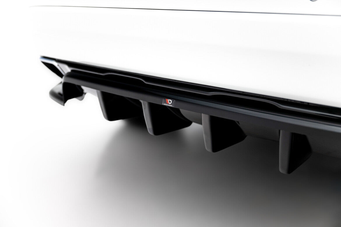 Diffusor Heckansatz passend für Volvo XC60 Mk1 FL schwarz Hochglanz
