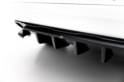 Diffusor Heckansatz passend für Volvo XC60 Mk1 FL schwarz Hochglanz