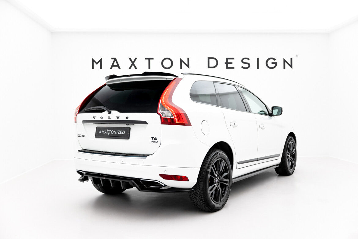 Diffusor Heckansatz passend für Volvo XC60 Mk1 FL schwarz Hochglanz