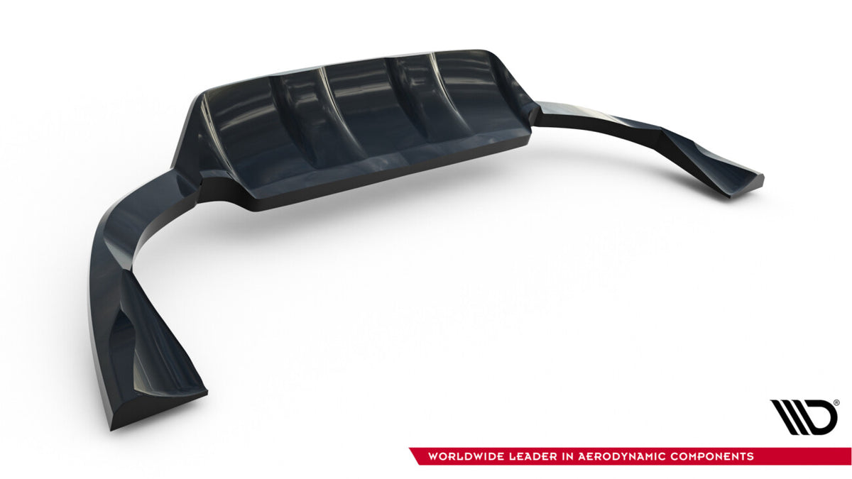 Diffusor Heckansatz passend für Volvo XC60 Mk1 FL schwarz Hochglanz