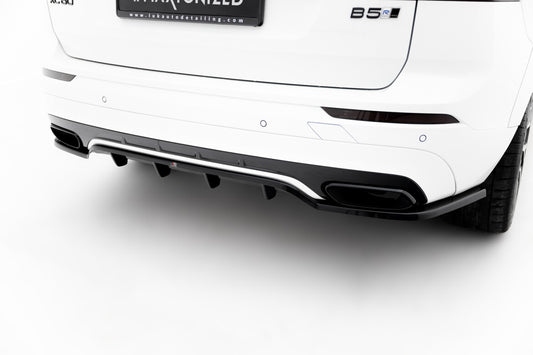 Diffusor Heckansatz passend für Volvo XC60 Mk2 R-Design schwarz Hochglanz