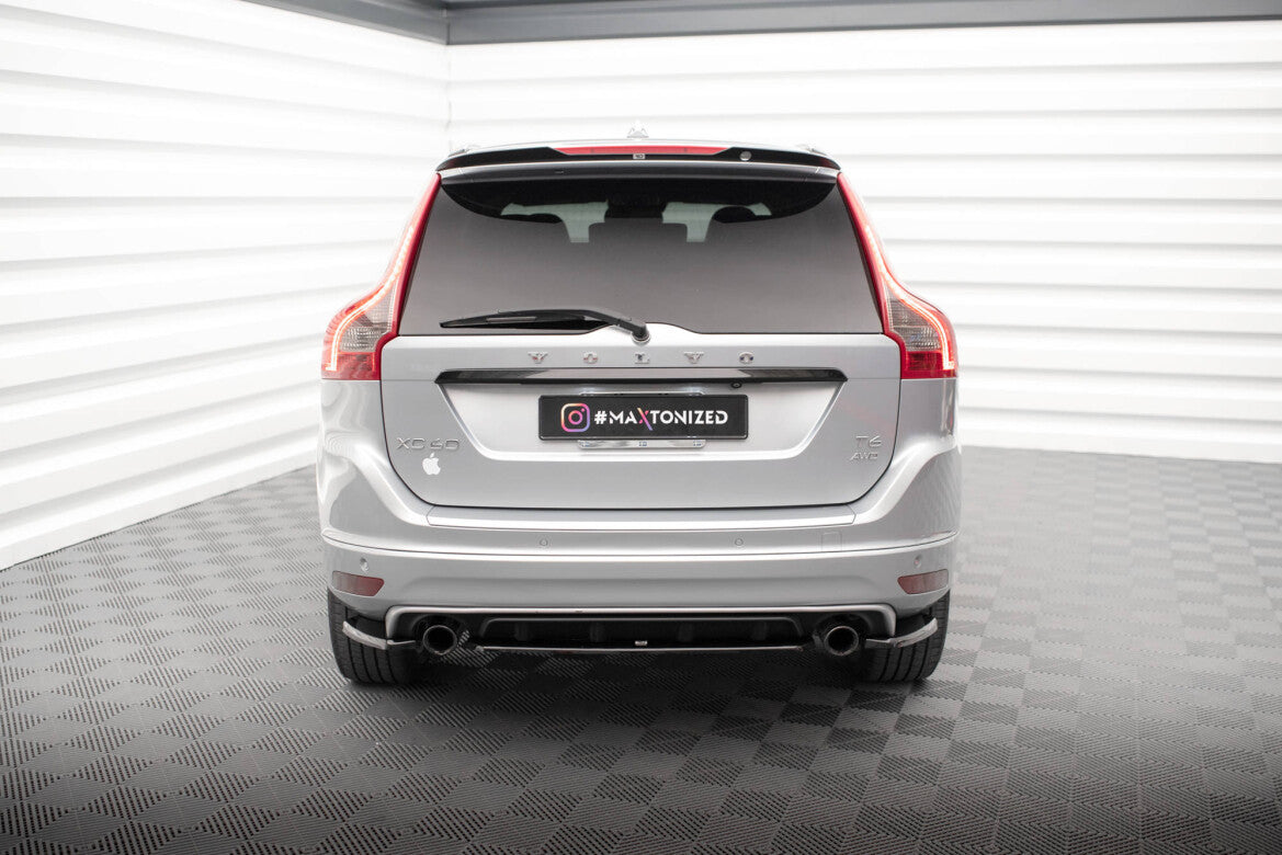 Diffusor Heckansatz passend für Volvo XC60 R-Design Mk1 FL schwarz Hochglanz