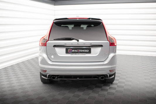 Diffusor Heckansatz passend für Volvo XC60 R-Design Mk1 FL schwarz Hochglanz
