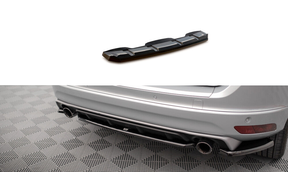 Diffusor Heckansatz passend für Volvo XC60 R-Design Mk1 FL schwarz Hochglanz