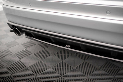 Diffusor Heckansatz passend für Volvo XC60 R-Design Mk1 FL schwarz Hochglanz