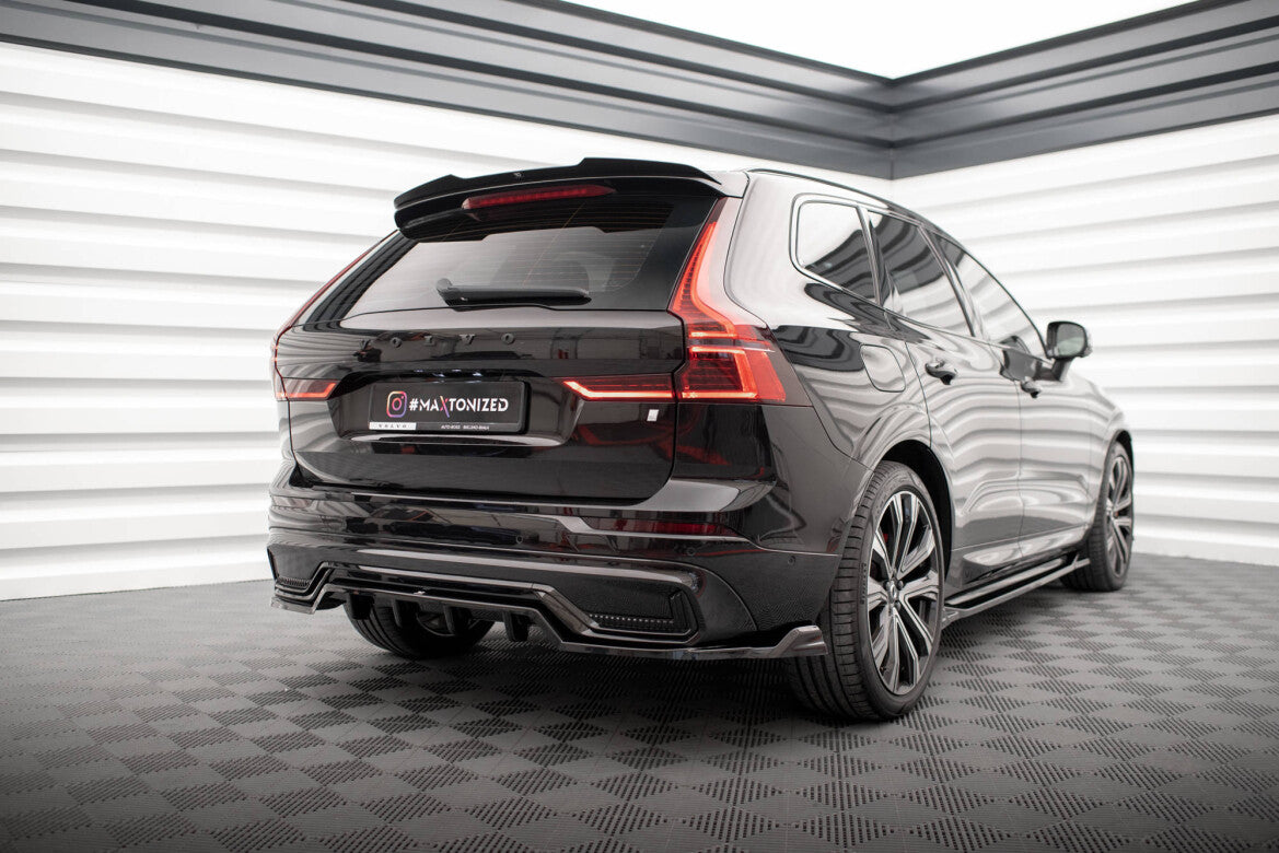 Diffusor Heckansatz passend für Volvo XC60 R-Design Mk2 FL schwarz Hochglanz