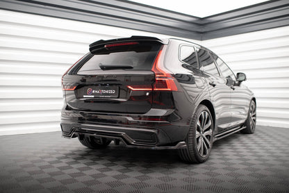 Diffusor Heckansatz passend für Volvo XC60 R-Design Mk2 FL schwarz Hochglanz