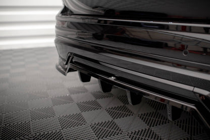 Diffusor Heckansatz passend für Volvo XC60 R-Design Mk2 FL schwarz Hochglanz
