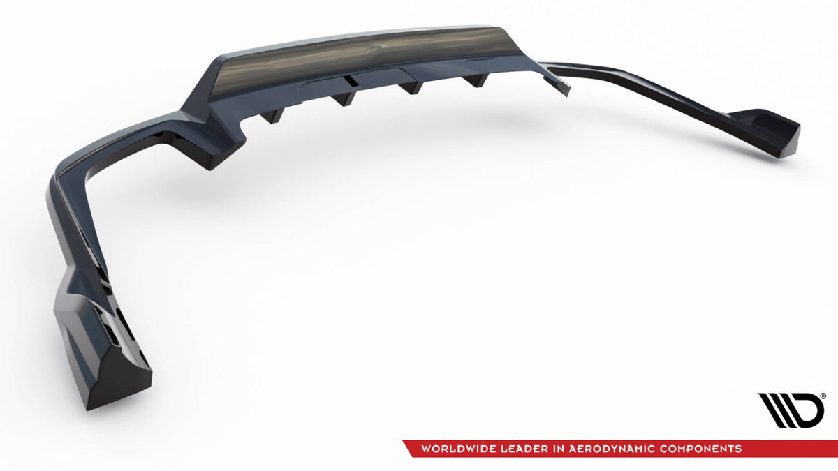 Diffusor Heckansatz passend für Volvo XC60 R-Design Mk2 FL schwarz Hochglanz
