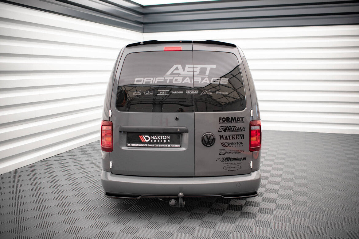 Diffusor Heckansatz passend für VW Caddy Long Mk3 FL schwarz Hochglanz