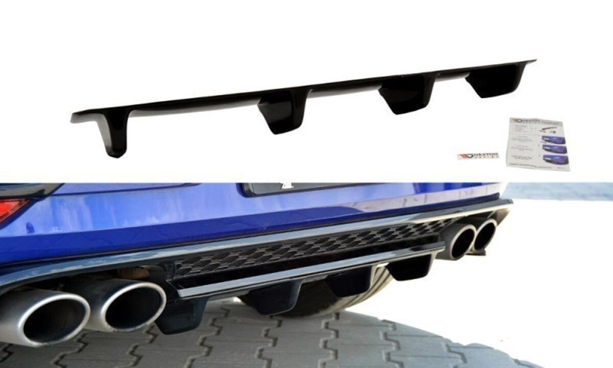 Diffusor Heckansatz passend für VW Golf 7 R FL schwarz matt