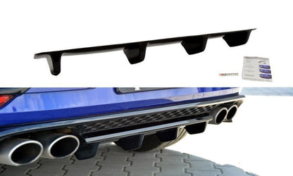 Diffusor Heckansatz passend für VW Golf 7 R FL schwarz matt