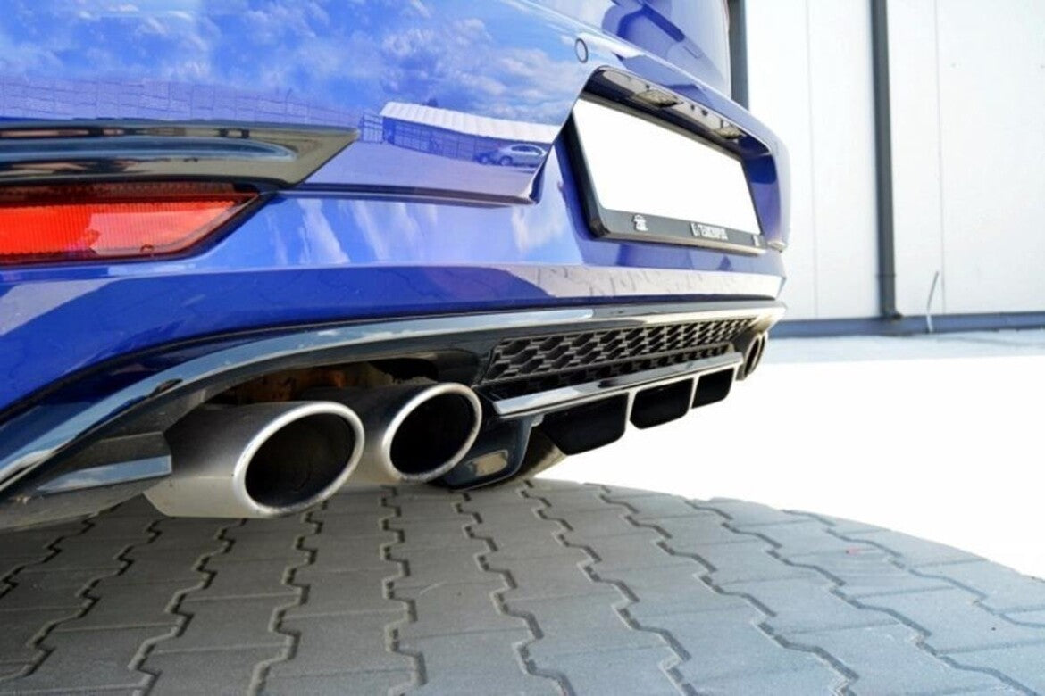 Diffusor Heckansatz passend für VW Golf 7 R FL schwarz matt