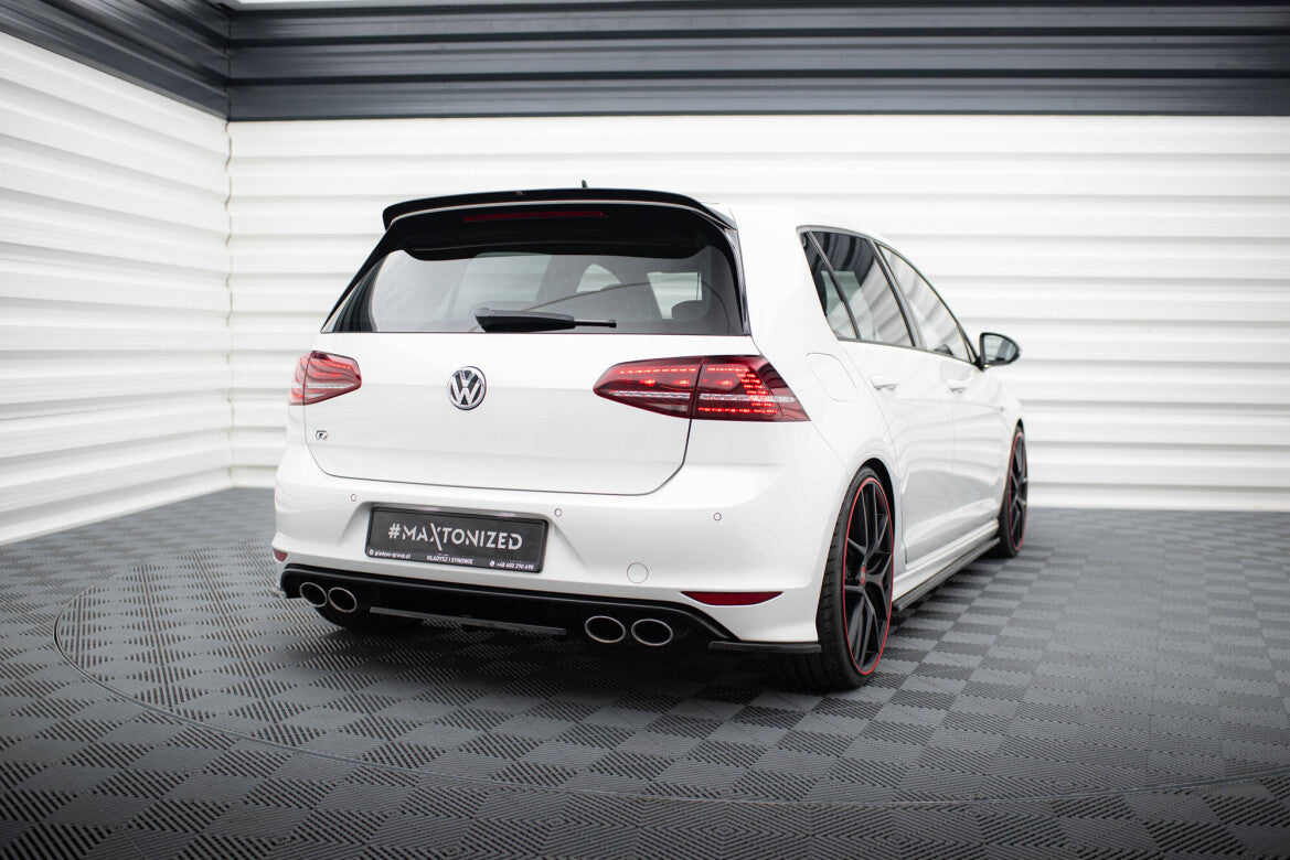 Diffusor Heckansatz passend für VW Golf 7 R schwarz Hochglanz